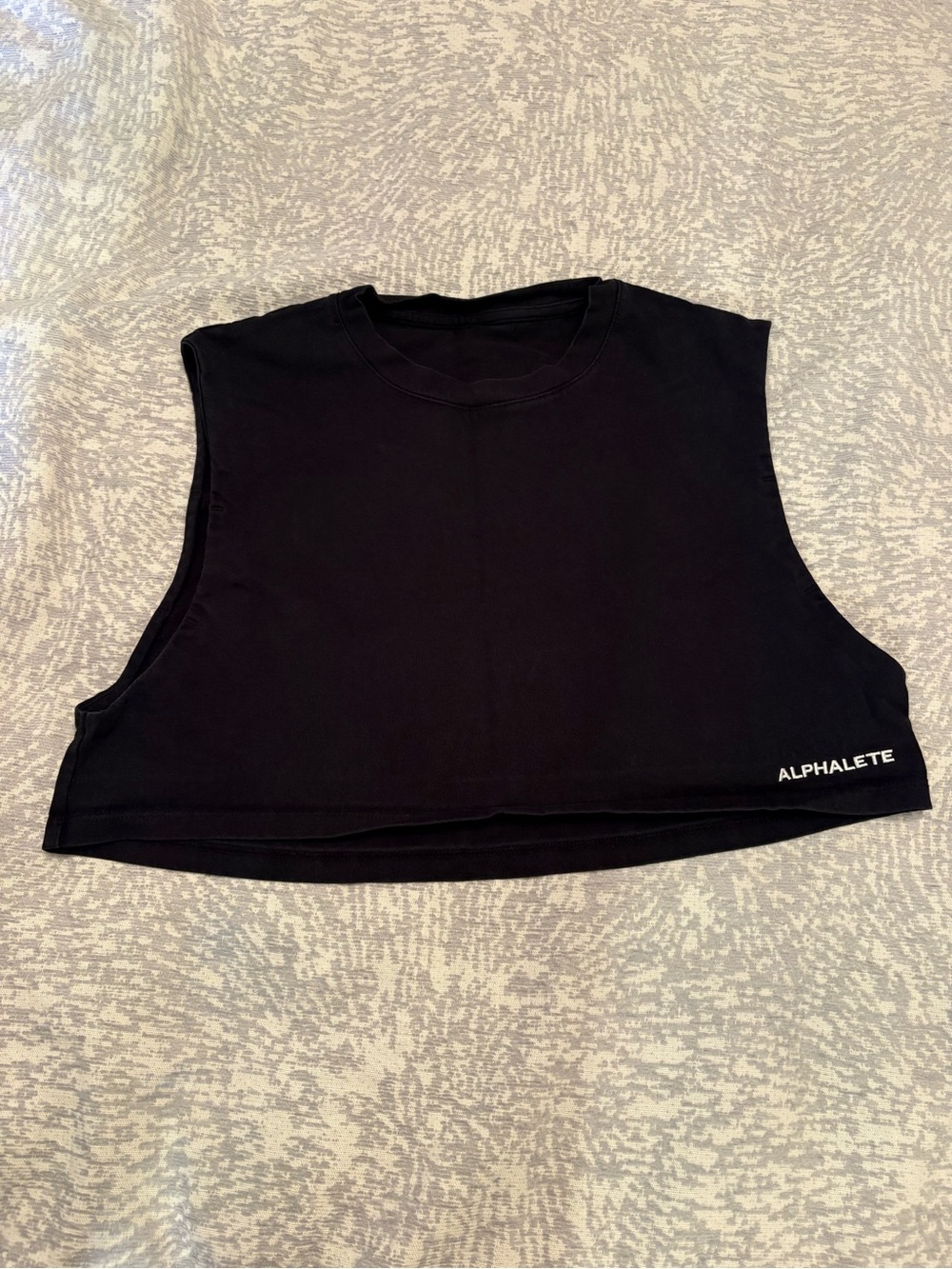 Alphalete Black Cropped Tank